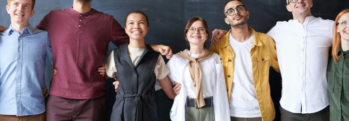 Picture of a group of people in a line